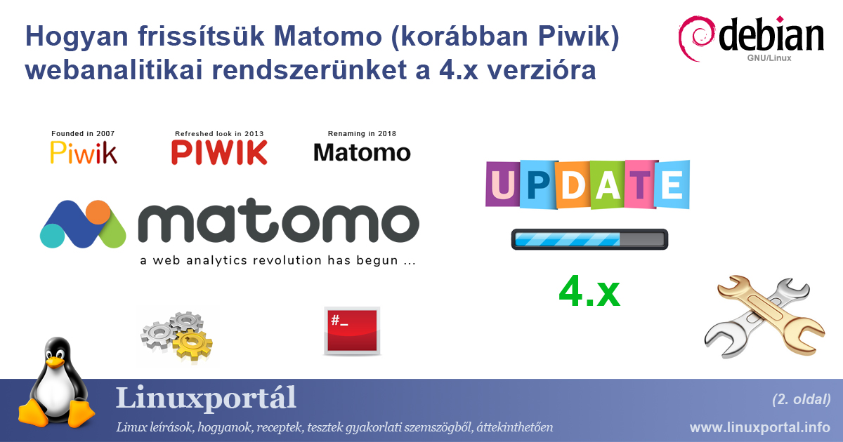 Hogyan frissítsük Matomo (korábban Piwik) webanalitikai rendszerünket a 4.x verzióra (2. oldal) | Linuxportál