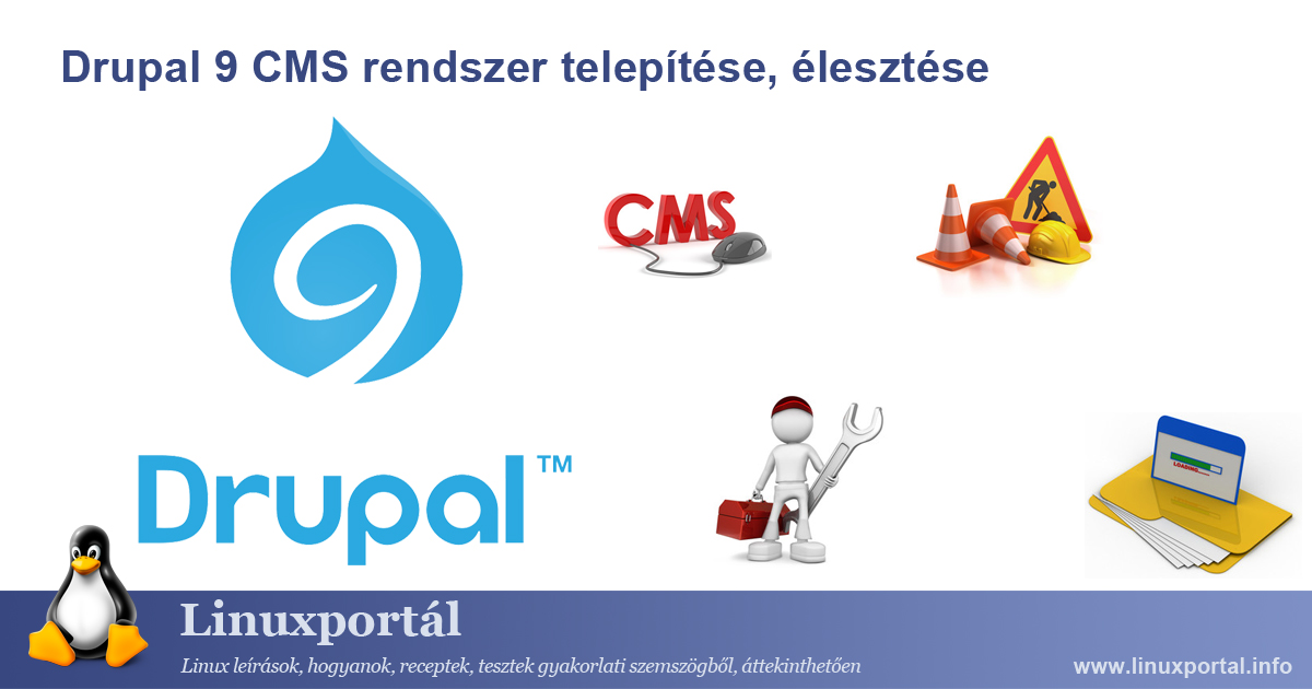 Installing and setting up Drupal 9 CMS system Linux Portal