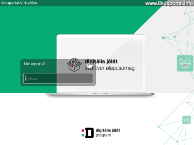Digitális Jólét Szoftver Alapcsomag - Bejelentkező képernyő