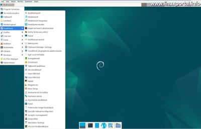 XFCE desktop - Default menu