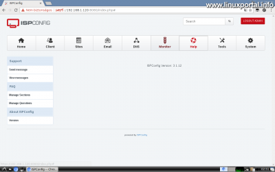 ISPConfig - Verzió ellenőrzése: 3.1.12