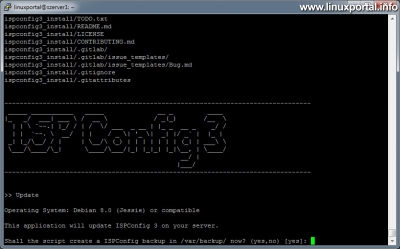 Update ISPConfig 3 - Backup