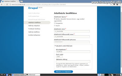 Installing Drupal 8 - Configuring a Database