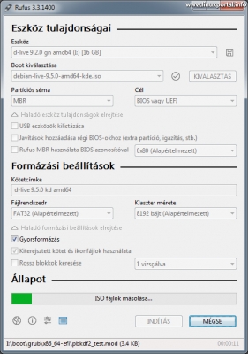 Bootolható pendrive készítése - Rufus 3.3 - Fájlok másolása