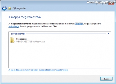 Windows - Megosztott könyvtár