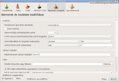 VLC Media Player - Input, Codec Settings, Easy Mode