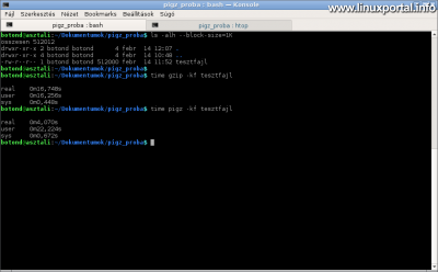 Comparison of Gzip and Pigz compression rates