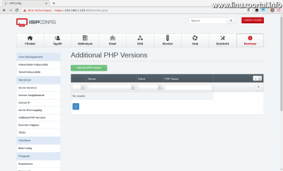 ISPConfig3 Control Panel - Additional PHP Versions