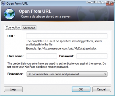 KeePass - Open a database from a URL in Windows