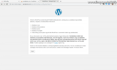 WordPress Installation - Configuration File Information