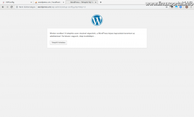 WordPress Installation - Successful database connection