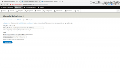 Drupal - Matomo modul telepítése