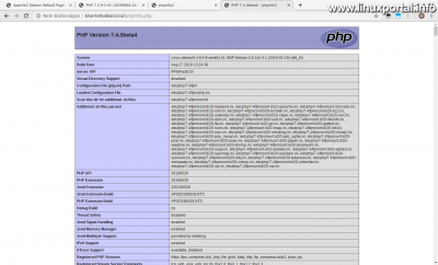 Website Testing: Experiment Page - Run Phpinfo 1.