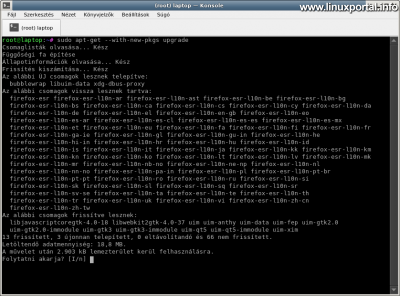 apt-get - Visszatartott csomagok frissítése