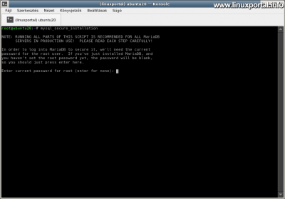 Ubuntu 20.04 LTS (Focal Fossa) LAMP Server Installation - Securing Your Database