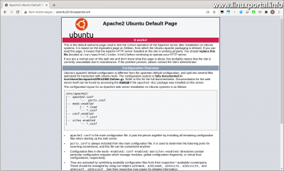 Ubuntu 20.04 LTS (Focal Fossa) LAMP Server Installation - Apache Verification