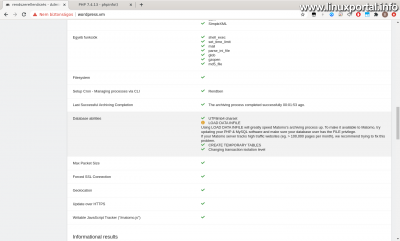 Matomo - System Check - Database - LOAD DATA INFILE error