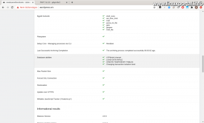 Matomo - System Check - Database - LOAD DATA INFILE OK