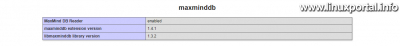 phpinfo - Old maxminddb data