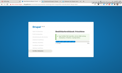 Installing Drupal 9 - Update configuration translations