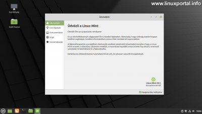 Linux Mint 20.1 (Ulyssa) Cinnamon - Welcome Window