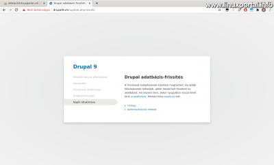 Drupal 9 - Update database from web - Log overview
