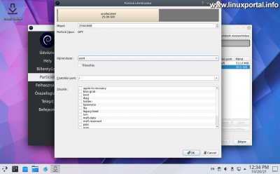 Debian 11 (Bullseye) KDE Plasma Calamares Installer - Partitioning - Creating a System Partition