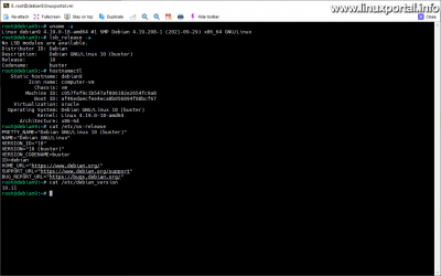 Debian kiadási információk lekérdezése a rendszer frissítése után