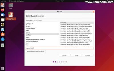 Installing Ubuntu 21.10 (Impish Indri) - Configuring the keyboard layout