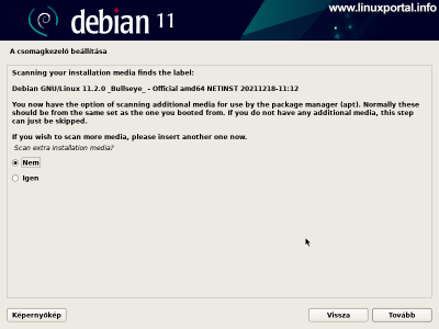 Installing Debian 11 (Bullseye) - Configuring the Package Manager - Reviewing Additional Installation Media