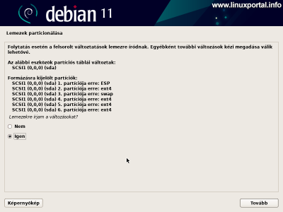 Installing Debian 11 (Bullseye) - Partitioning - Saving and Writing Partitions