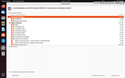 Ubuntu 22.04 LTS (Jammy Jellyfish) - Update Manager - Installing Updates - Details