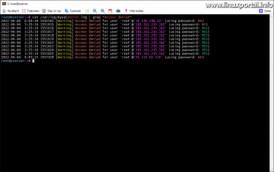 MySQL/MariaDB hibanapló megtekintése