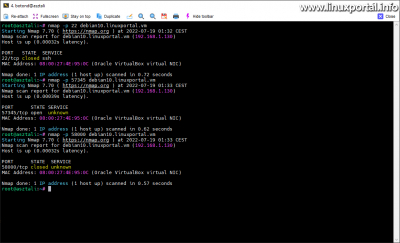 Using the nmap command - Scan a specific port