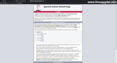 IP-cím - Apache2 Debian Default Page