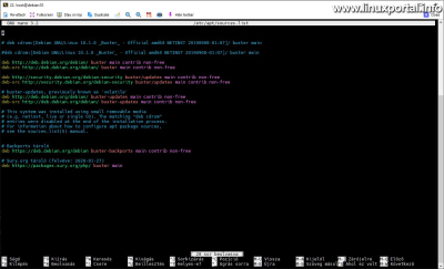 Original contents of /etc/apt/sources.list file