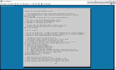 Package configuration: roundcube-core