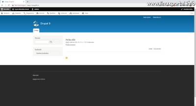 Drupal 9 weboldal - Kezdőoldal