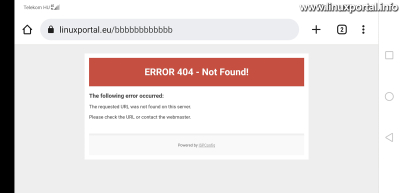 A 404-es hiba tesztelése a normál webtárhely alatt