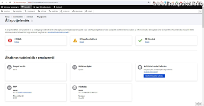 Drupal - Állapotjelentés