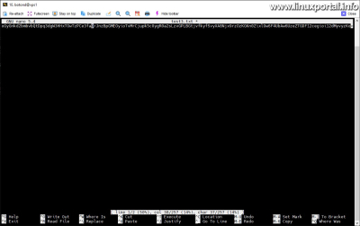 Manually changing the contents of a file using nano