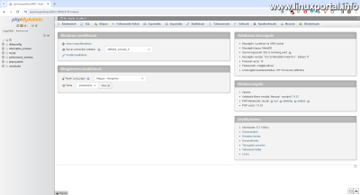 Check PHP environment - phpMyAdmin home page