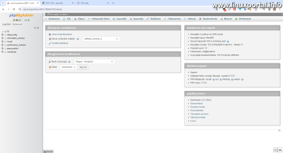 Check phpMyAdmin home page