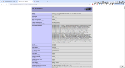 checking phpinfo after settings