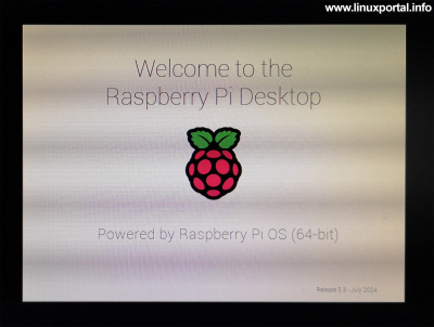 First start and initial settings - Boot screen