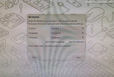 First start and initial settings - Localization